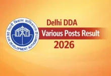 Delhi DDA (1732 Various Posts) Exam Result 2026 Released, Download PDF