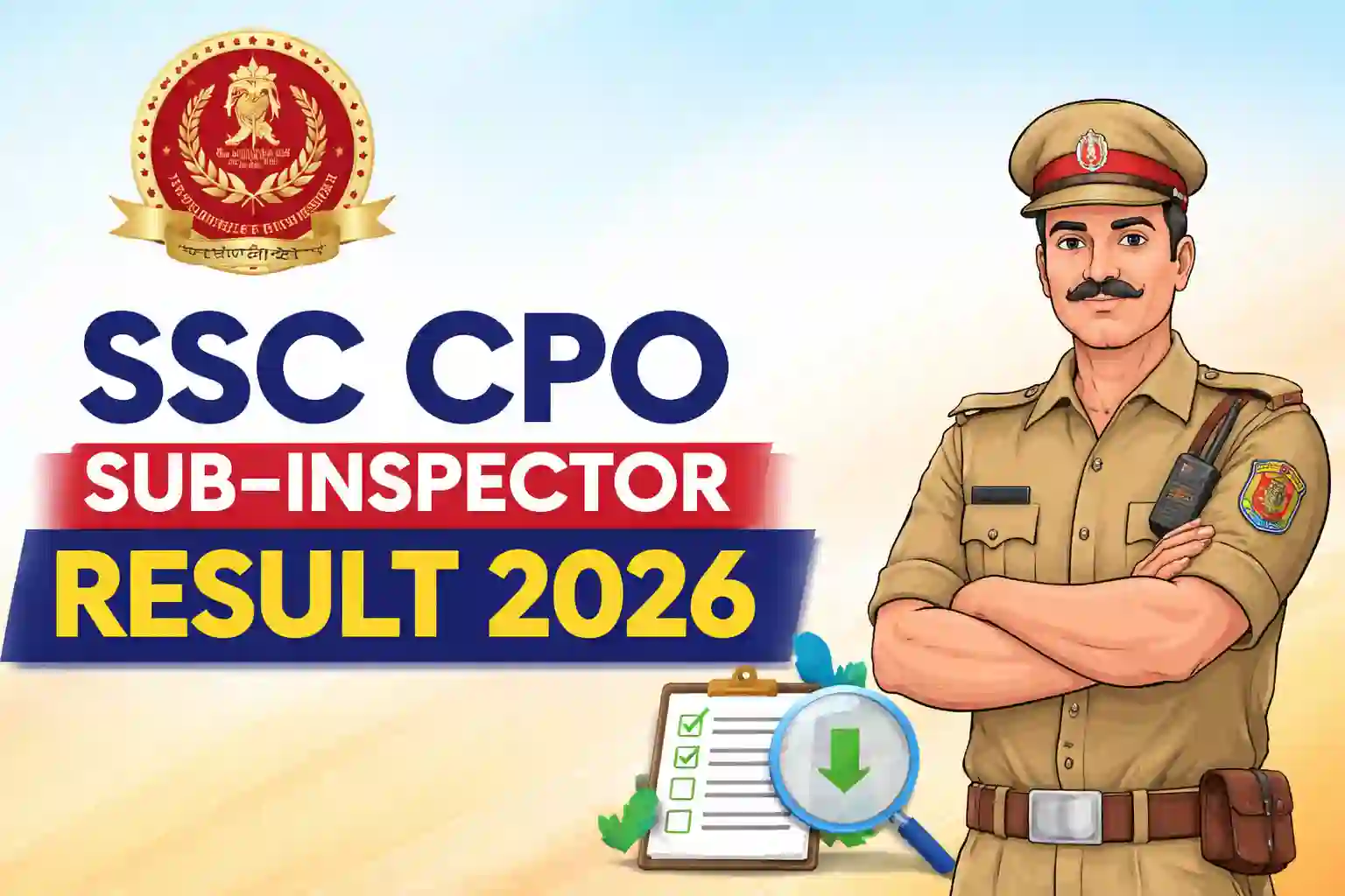 SSC CPO Sub-Inspector (3073 Posts) Result 2026 Released, Download Merit ...