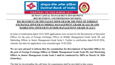 Central Bank of India Marketing & Foreign Exchange Officer (350 Posts) Exam Date & Admit Card 2026 Released, Check Now