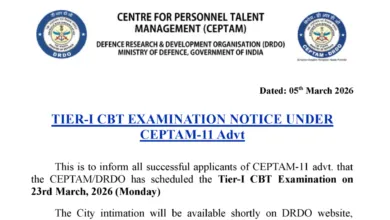 DRDO CEPTAM-11 (STA, Technician-764 Posts) Exam Date & Admit Card 2026 Released, Check Now
