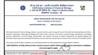 CSIR IICB Multi Tasking Staff (MTS) Recruitment 2026 Notification Released & Apply Online