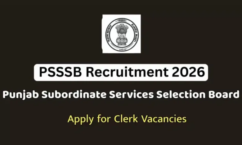 PSSSB Clerk Recruitment 2026 Notification Released & Apply Online
