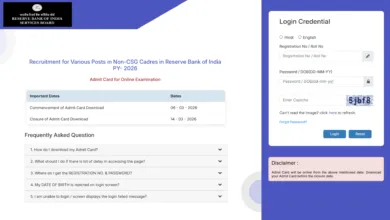 RBI Non-CSG Various Post Admit Card 2026 Released, Download Now