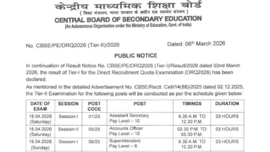 CBSE Group A, B & C (124 Posts) Exam Date & Admit Card 2026 Released, Check Now