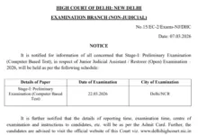Delhi High Court Junior Judicial Assistant (JJA-152 Posts) Exam Date & Admit Card 2026 Released, Check Now