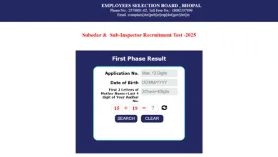 MP Police Subedar & Sub-Inspector (500 Posts) Result 2026 Released, Check From This Link