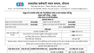 MPESB Group-5 Recruitment 2026 Notification Released for 291 Various Posts, Apply Online