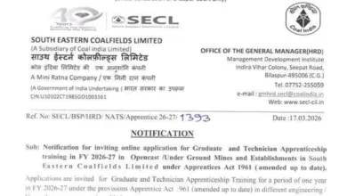 SECL Apprentice Recruitment 2026 Notification Released & Apply Online for 1600 Graduate & Technician Posts