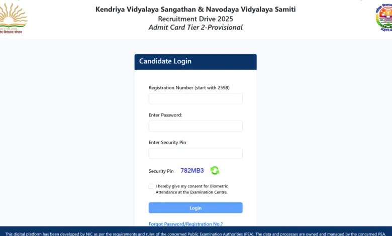 KVS and NVS Teaching & Non-Teaching (15762 Posts) Exam Date & Admit Card 2025 Released, Check Now
