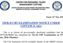 DRDO CEPTAM-11 (STA, Technician-764 Posts) Exam Date & Admit Card 2026 Released, Check Now