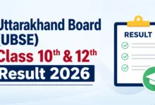 Uttarakhand Board (UBSE) Class 10th & 12th Result 2026 Released, Check From This Link
