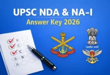 UPSC NDA & NA-I (394 Posts) Exam Answer Key 2026 Released, Download PDF