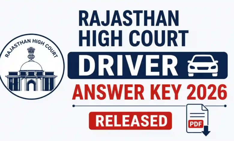 Rajasthan High Court Driver (58 Posts) Answer Key 2026 Released, Download PDF