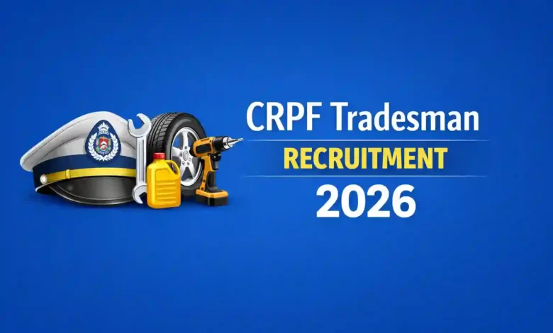 CRPF Tradesman Recruitment 2026 Notification Released for 9175 Post, Apply Online