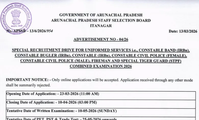APSSB Constable Recruitment 2026 Notification Released & Apply Online for 984 Posts