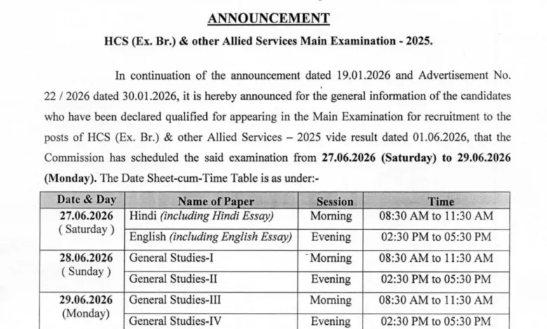 Haryana HPSC HCS Exam Date & Admit Card 2026 Released, Check Now