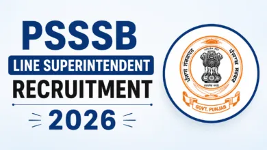 PSSSB Line Superintendent Recruitment 2026 Notification Released & Apply Online