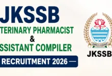 JKSSB Veterinary Pharmacist & Assistant Compiler Recruitment 2026 Notification Released for 194 Posts, Apply Online