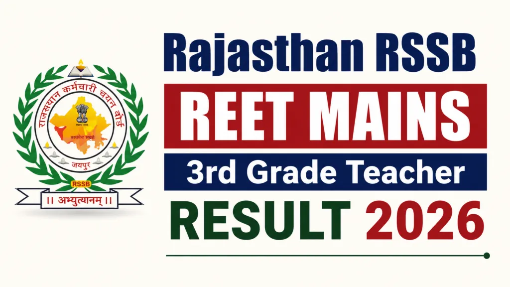 Rajasthan RSSB REET Mains 3rd Grade Teacher (9,759 Posts) Result 2026 Released, Download Merit List & Cutoff PDF