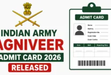 Indian Army Agniveer Admit Card 2026 Released, Download Link