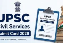 UPSC Civil Services (933 Posts) Admit Card 2026 Released – Download Hall Ticket Link