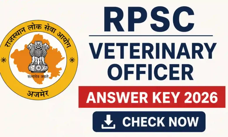 RPSC Veterinary Officer (1100 Posts) Answer Key 2026 Released, Check Now