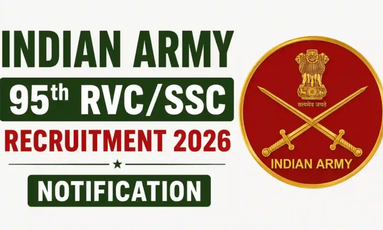 Indian Army 95th RVC/SSC Recruitment 2026 Notification and Online Form