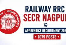 Railway RRC SECR Nagpur Apprentice Recruitment 2026 Notification Released & Apply Online for 1079 Posts