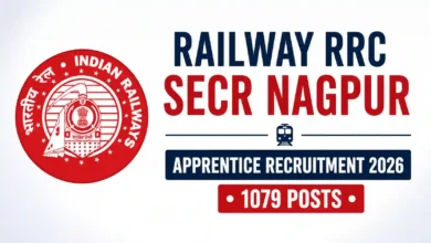 Railway RRC SECR Nagpur Apprentice Recruitment 2026 Notification Released & Apply Online for 1079 Posts