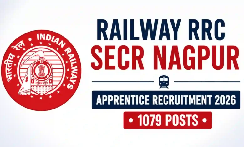 Railway RRC SECR Nagpur Apprentice Recruitment 2026 Notification Released & Apply Online for 1079 Posts