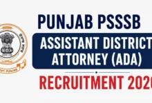 Punjab PSSSB Assistant District Attorney (ADA) Recruitment 2026 Notification Released & Apply Online for 170 Posts