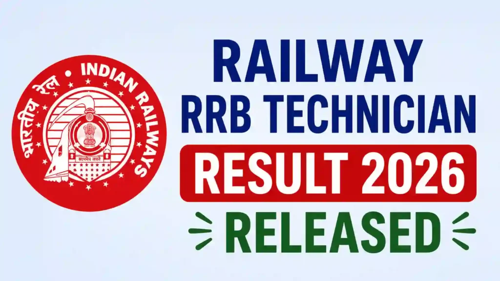 Railway RRB Technician (6238 Posts) Result 2026 Released – Download Merit List & Cut-Off PDF