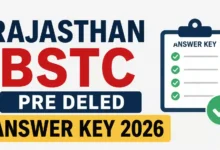 Rajasthan BSTC (Pre DELED) Answer Key 2026 Released, Download PDF