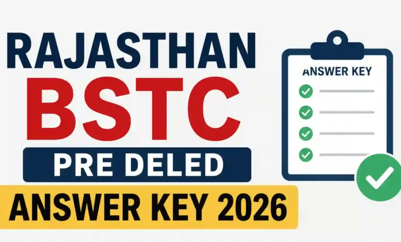 Rajasthan BSTC (Pre DELED) Answer Key 2026 Released, Download PDF