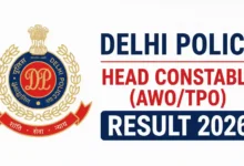 Delhi Police Head Constable (AWO/TPO-443 Posts) Result 2026 Released, Download Merit List & Cut-Off PDF