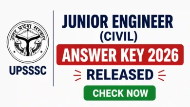 UPSSSC Junior Engineer (Civil-4612 Posts) Exam Answer Key 2026 Released, Download PDF