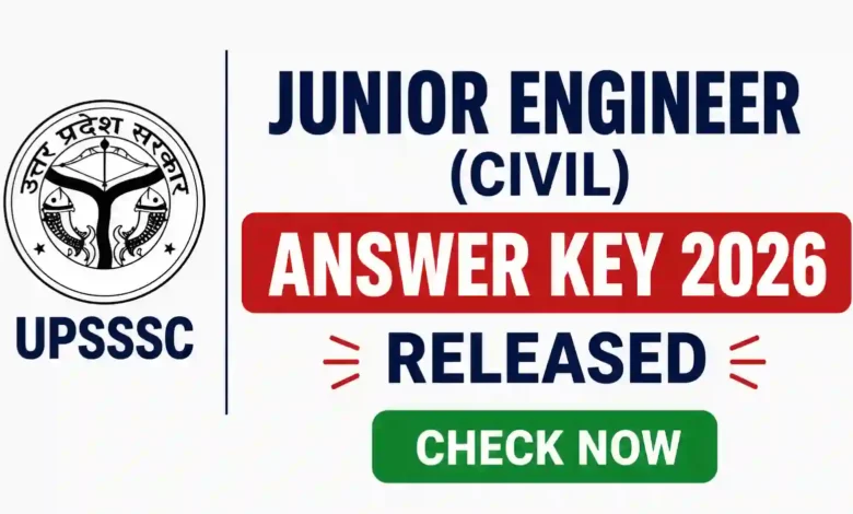 UPSSSC Junior Engineer (Civil-4612 Posts) Exam Answer Key 2026 Released, Download PDF