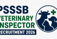 Punjab PSSSB Veterinary Inspector Recruitment 2026 Notification Released & Apply Online for 150 Posts