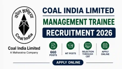 Coal India Management Trainee Recruitment 2026 Notification Released for 660 Posts, Apply Online