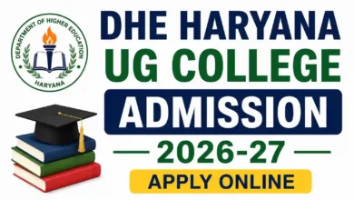 DHE Haryana UG College Admission 2026-27 Notification and Online Form