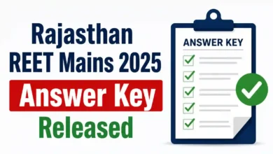 Rajasthan REET Mains 2025 (9123 Posts) Answer Key Released for Leve-I and Level-II