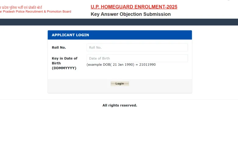 UP Home Guard (41424 Posts) Exam Answer Key 2026 Released, Check From This Link
