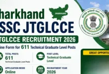Jharkhand JSSC JTGLCCE Recruitment 2026 Notification Released & Apply Online for 611 Various Posts