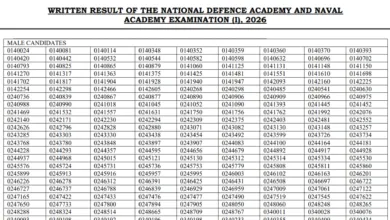 UPSC NDA & NA-I (394 Posts) Result 2026 Released, Download Merit List PDF
