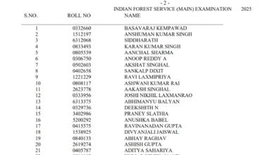 UPSC Forest Service (IFS-150 Posts) Recruitment 2025 Result Released, Download PDF