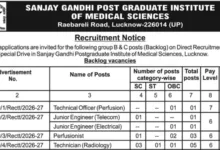 SGPGIMS Lucknow Recruitment 2026 Notification Released for Group B & C Posts, Apply Online