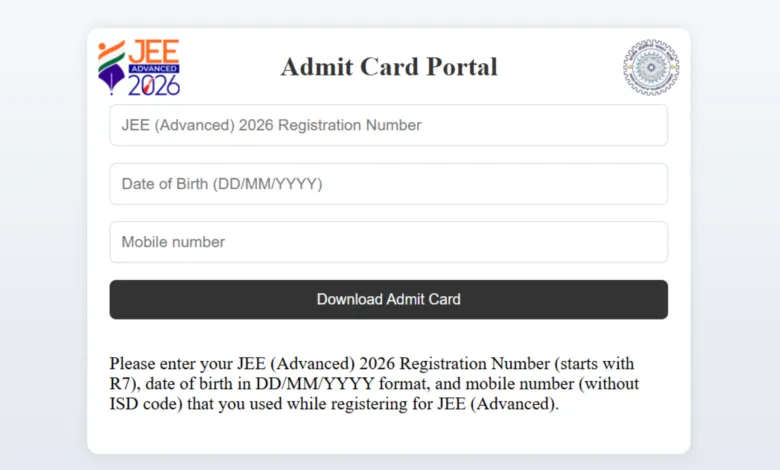 JEE Advanced Admit Card 2026 Released, Direct Download Link Here