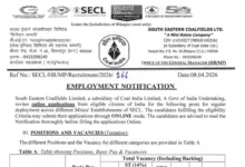 SECL Grade C Recruitment 2026 Notification Released & Apply Online for 1055 Various Posts