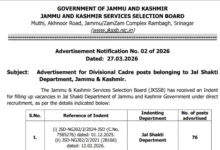 JKSSB Draftsman (Civil) Recruitment 2026 Notification Released & Apply Online for 76 Posts