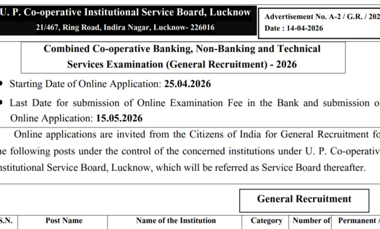UPCISB Recruitment 2026 Notification Released & Apply Online for 2085 Various Posts